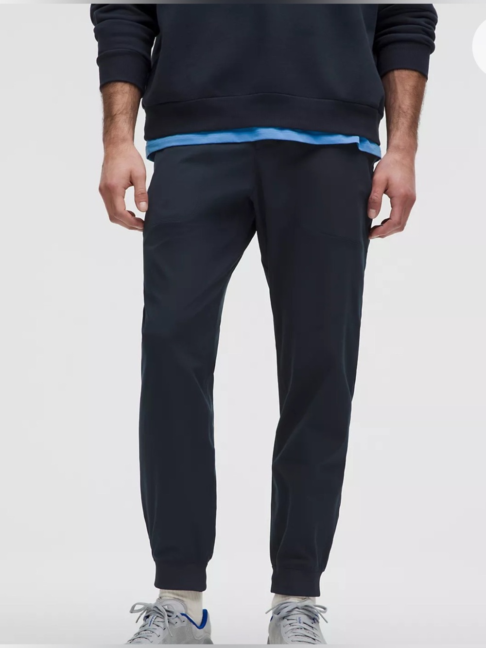 Lululemon Jogger Mens Medium Blue ABC Warpstreme Stretch Athleisure Gym Training